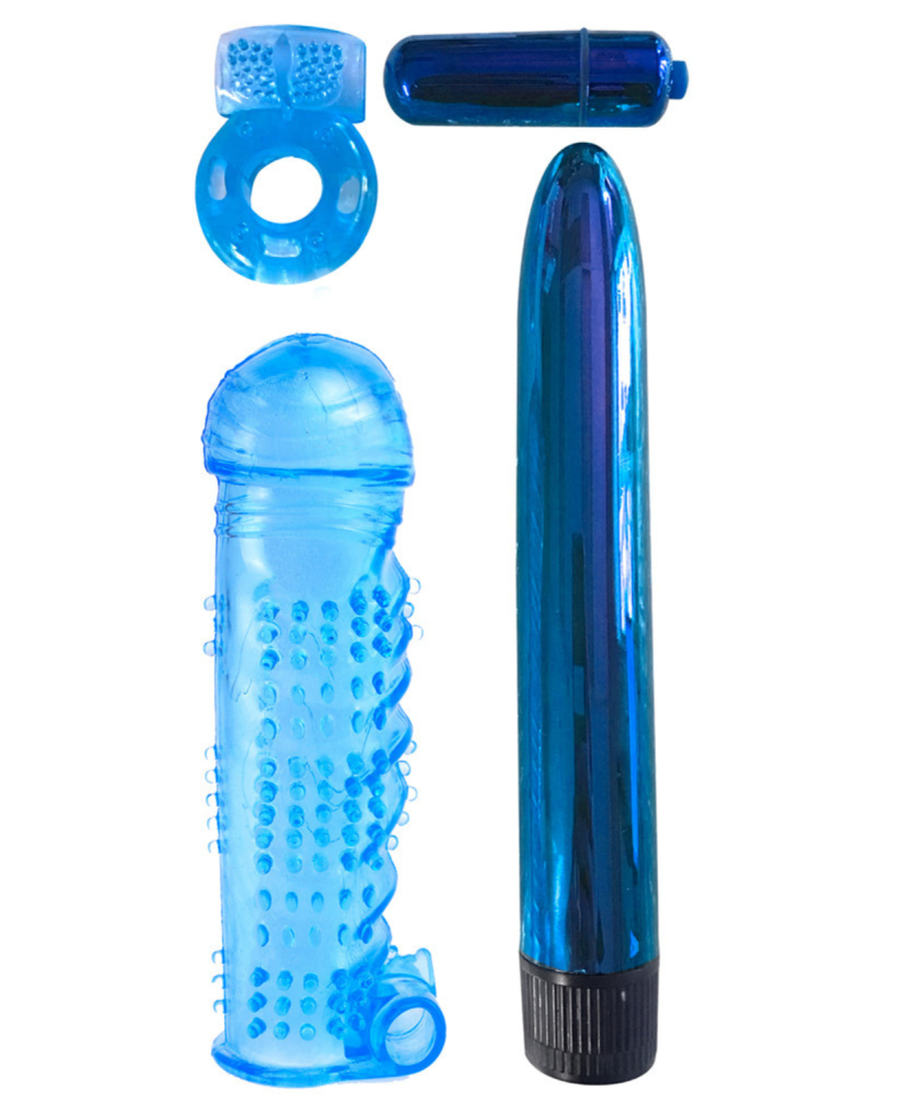 Coffret 4 sextoys bleu Classix 